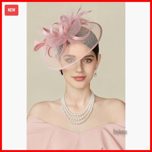 Elegant Derby Fascinator Hat with Feathers and Ribbons for Special Occasions